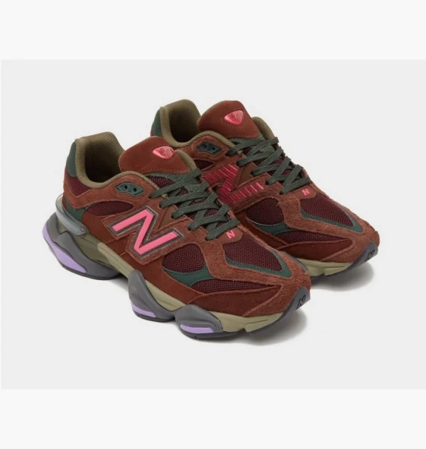 New Balance 9060 Rich Oak Burgundy - Image 4