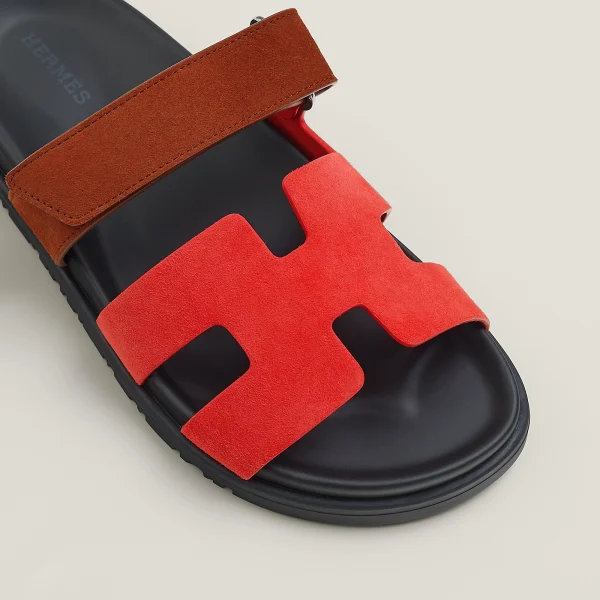Hermes Chypre Sandal rouge cinétique / gold - Image 7