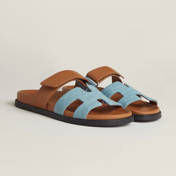 Hermes Chypre Sandal bleu clair - Image 6
