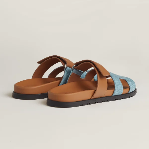Hermes Chypre Sandal bleu clair - Image 4