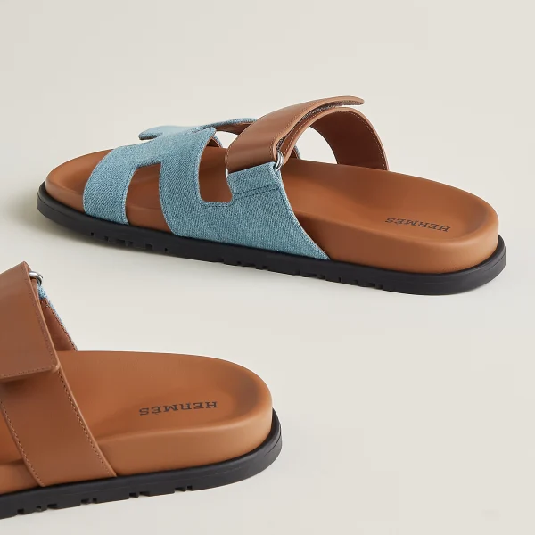 Hermes Chypre Sandal bleu clair - Image 3