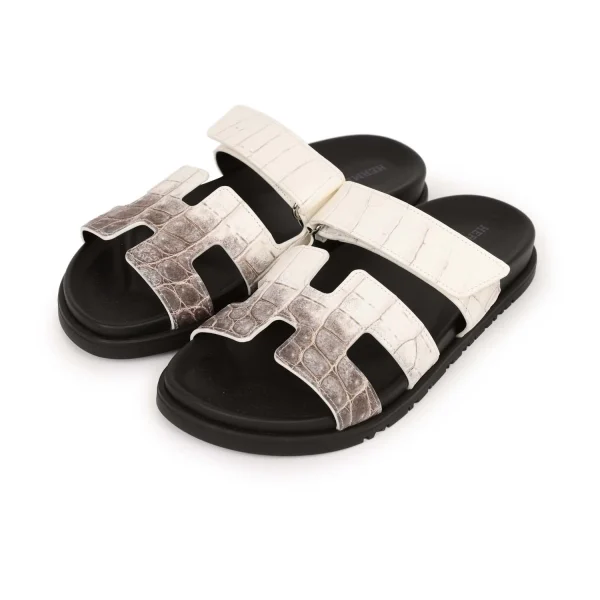 Chypre Sandal Hermes Crocodile Leather - Image 7