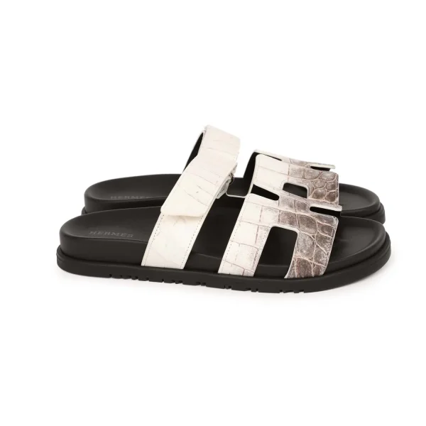Chypre Sandal Hermes Crocodile Leather - Image 5
