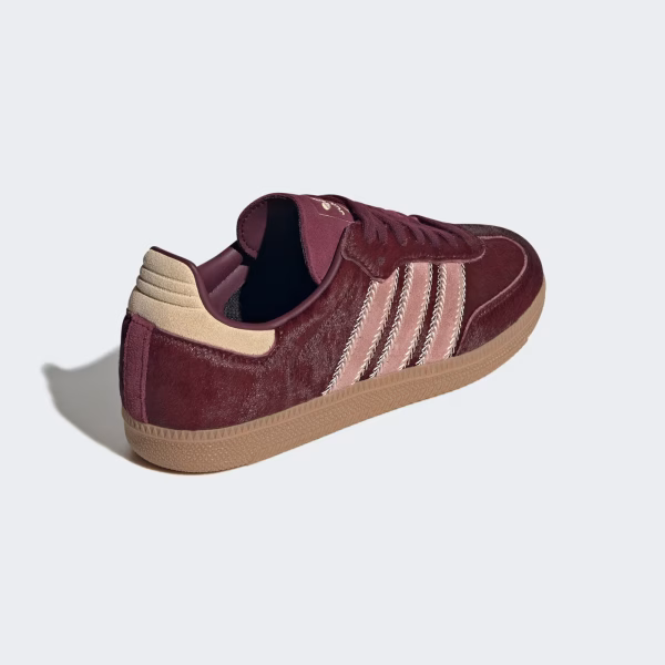 Adidas Samba OG Maroon Sand Strata Pony - Image 5