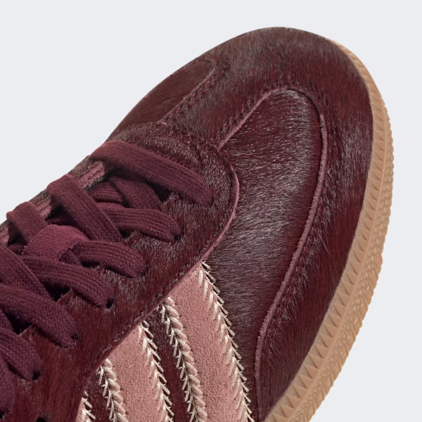 Adidas Samba OG Maroon Sand Strata Pony - Image 3