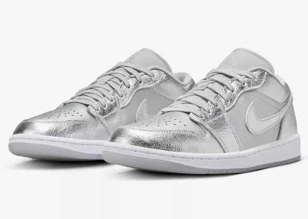 Air Jordan 1 Low SE metallic silver - Image 2