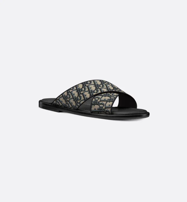 Dior Alias Sandals Blue Oblique - Image 5