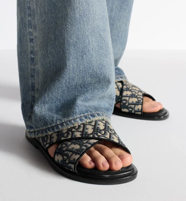 Dior Alias Sandals Blue Oblique - Image 2