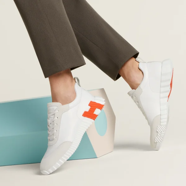 Hermes Paris Bouncing White Orange - Image 6