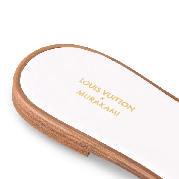 Louis Vuitton Cherry Lily Flat Mule x Takashi Murakami White - Image 2