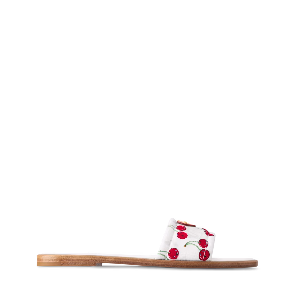 Louis Vuitton Cherry Lily Flat Mule x Takashi Murakami White - Image 4