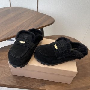 Miu Miu Black Suede mules