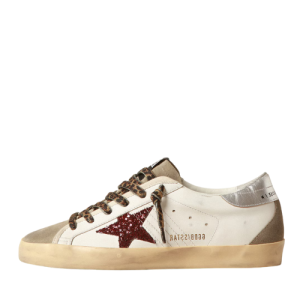 Golden Goose Burgundy Glitter Star