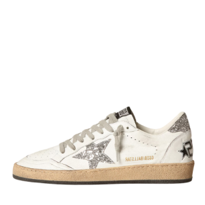 Golden Goose Ball Star in Nappa White Star