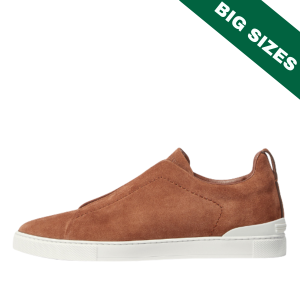 ZEGNA Tobacco Suede Triple Stitch