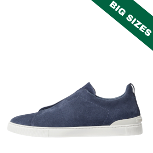 ZEGNA Utility Blue Suede Triple Stitch