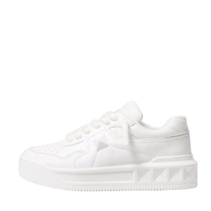 Valentino One Stud Xl Nappa Leather Low White