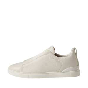 ZEGNA White Deerskin Triple Stitch