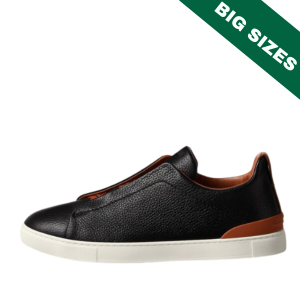 ZEGNA Black Deerskin Triple Stitch