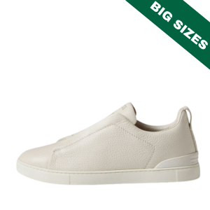 ZEGNA White Deerskin Triple Stitch