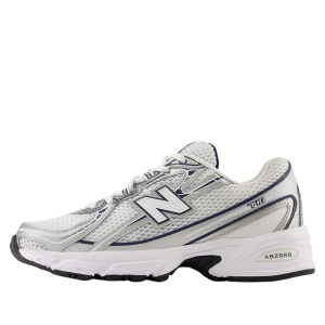New Balance 740 White Metallic Silver Navy