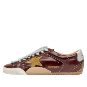 Golden Goose burgundy naplak with suede star