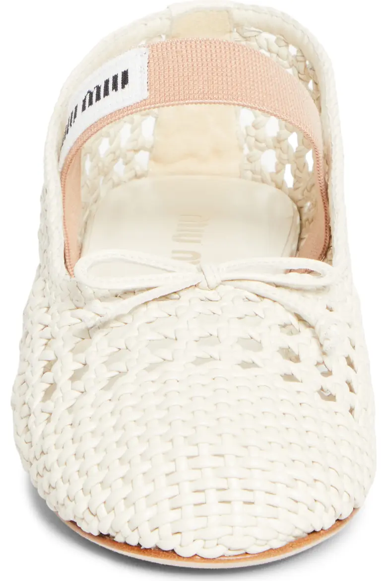 Miu Miu woven-leather Ballet Flats | Neutrals - Image 6