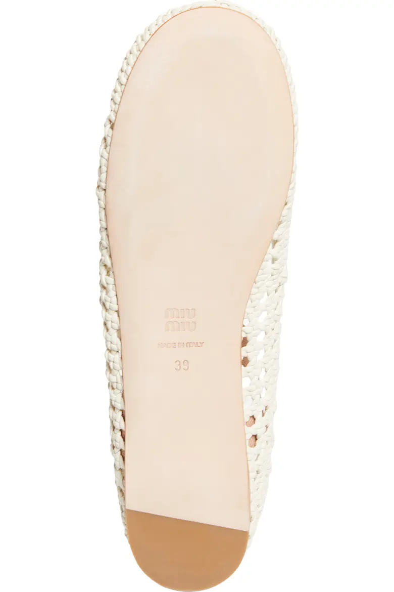 Miu Miu woven-leather Ballet Flats | Neutrals - Image 4