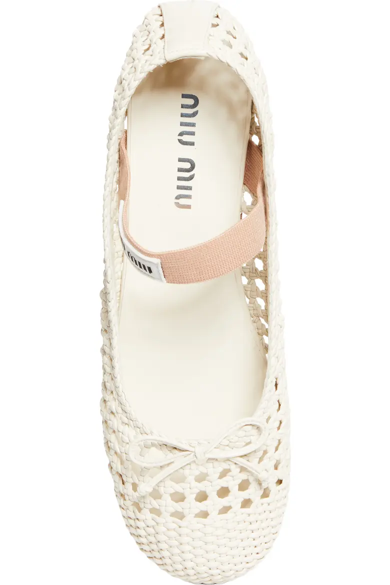 Miu Miu woven-leather Ballet Flats | Neutrals - Image 5
