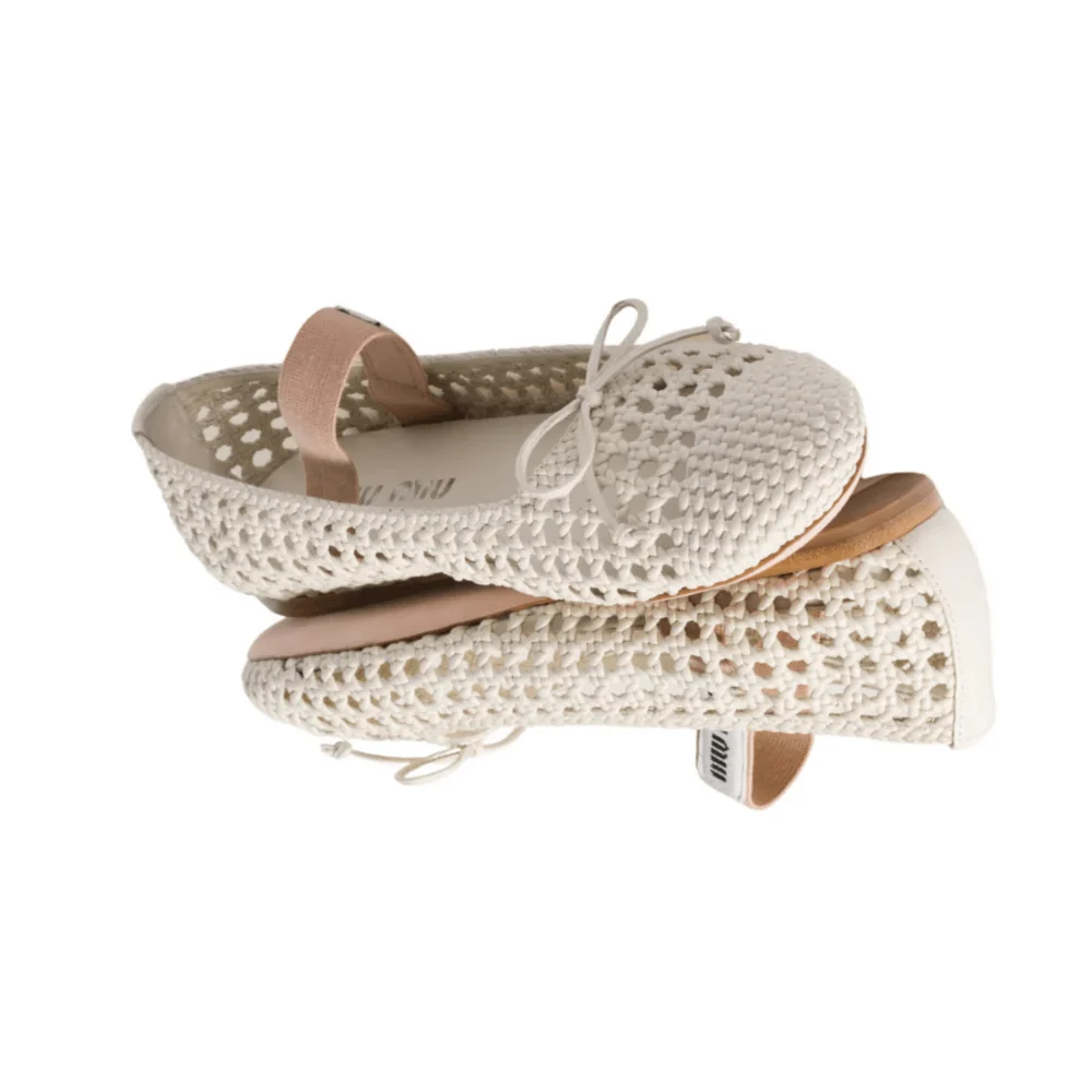 Miu Miu woven-leather Ballet Flats | Neutrals - Image 2