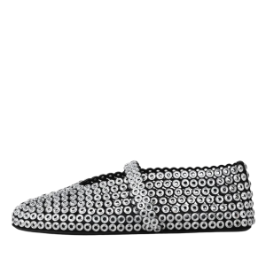 Alaïa Suede Glass-Embellished Ballet