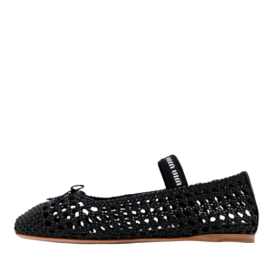 Miu Miu woven-leather Ballet Flats | Black