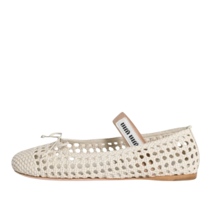 Miu Miu woven-leather Ballet Flats | Neutrals