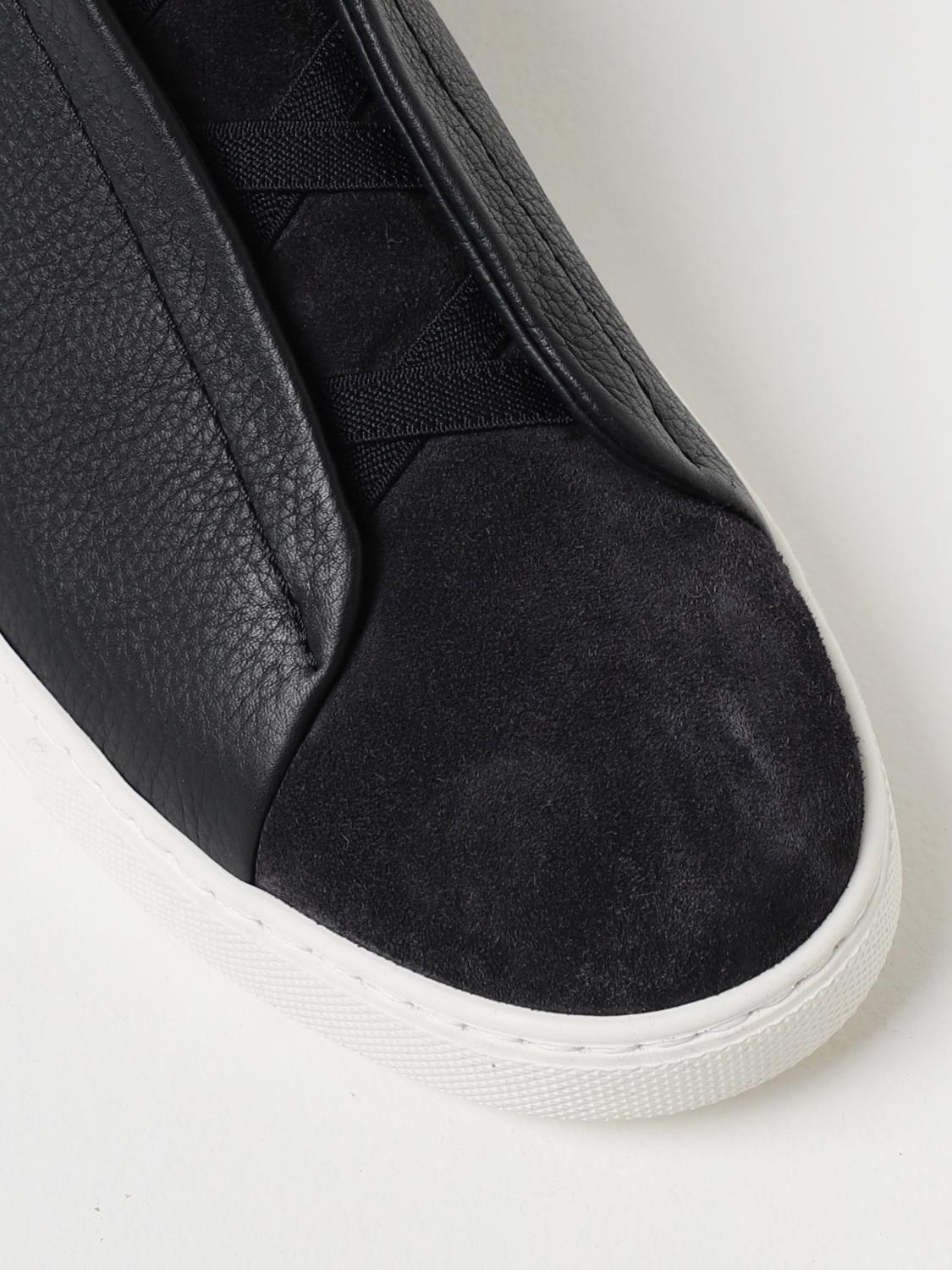 Zegna Ermengildo Suede Triple Stitch Black - Image 2