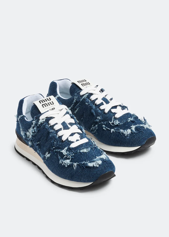 Miu Miu x New Balance 574 denim - Image 2