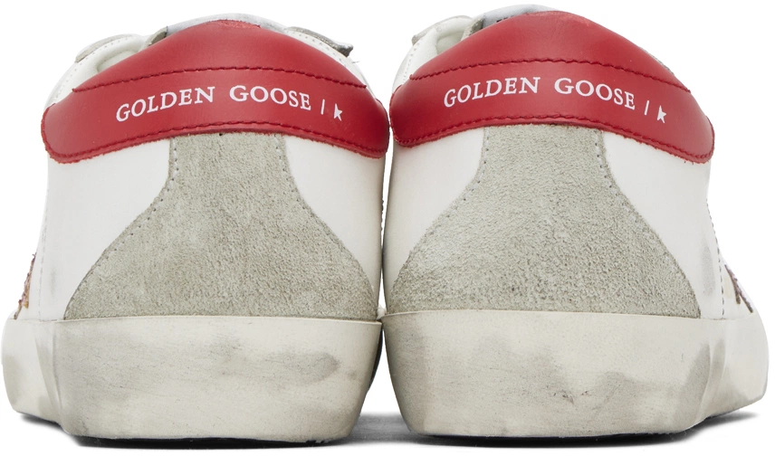 Golden Goose SSENSE Exclusive White RED Super-Star - Image 5