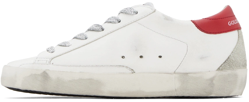 Golden Goose SSENSE Exclusive White RED Super-Star - Image 4