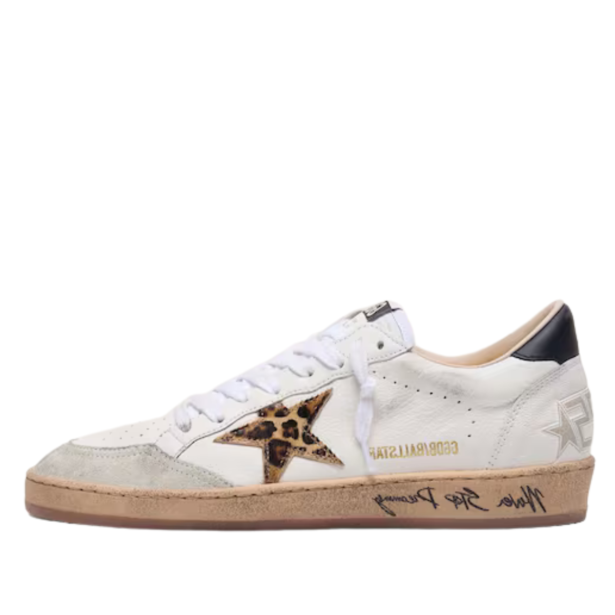 Golden Goose Ball Star with leopard print